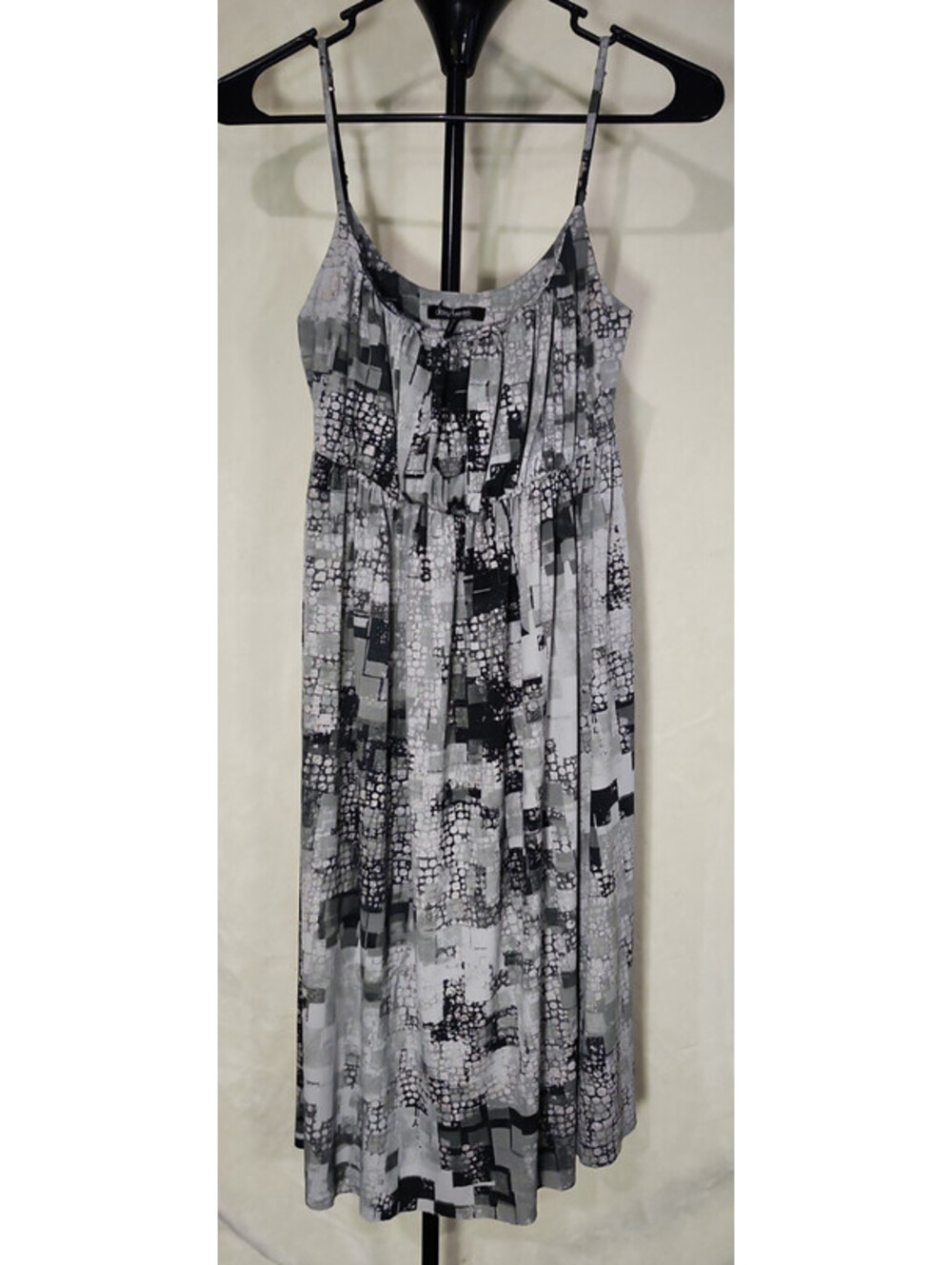 Daisy Fuentes Dress Womens Size-PS Gray Brutalism Pattern Glitter Winter 0231